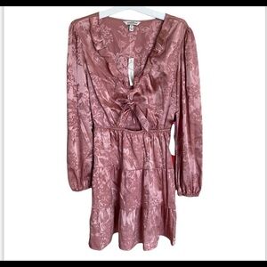 Pink Dress with Ruffle Skirt